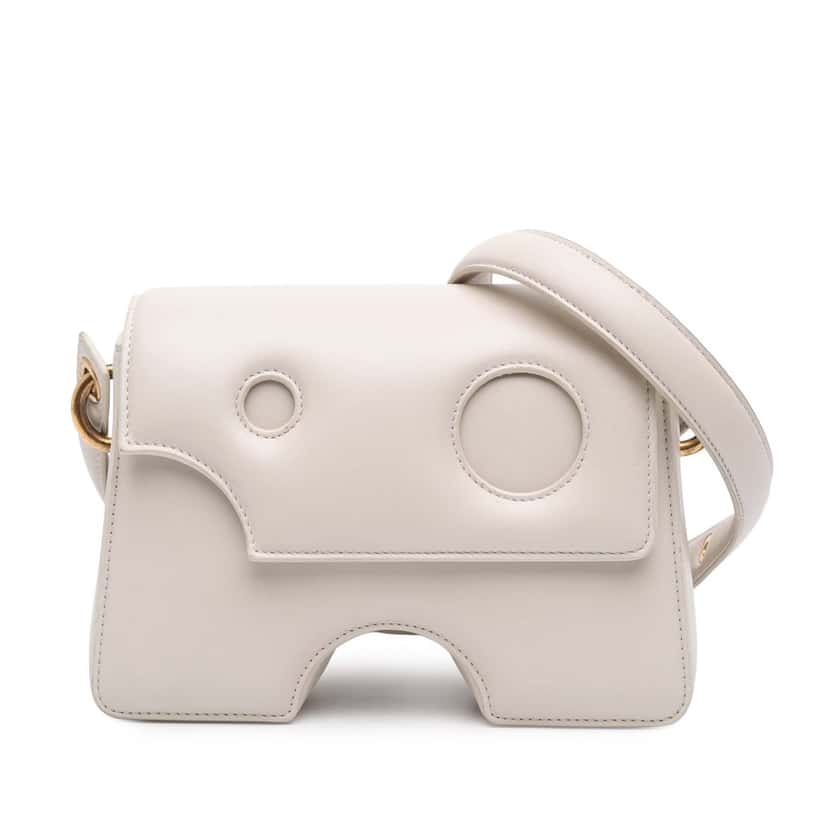 Off-White Leather Burrow 22 Crossbody White Leather Very good condition - Front View