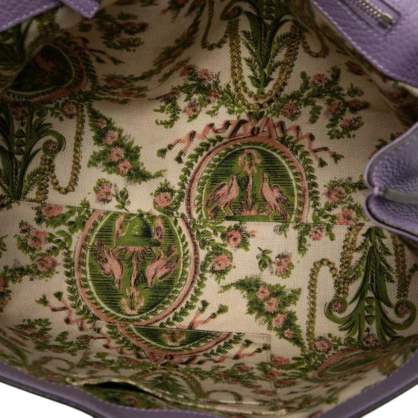 Gucci Medium Leather Bamboo Daily Satchel Purple Leather Very good condition - Model View