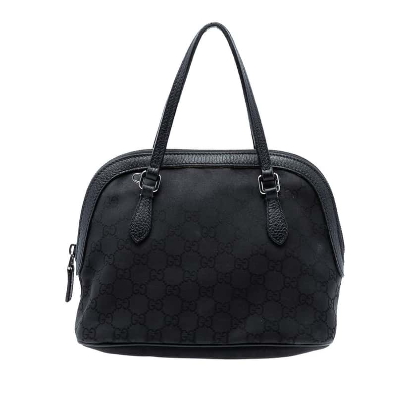 Gucci Mini GG Nylon Dome Satchel Black Very good condition - Front View