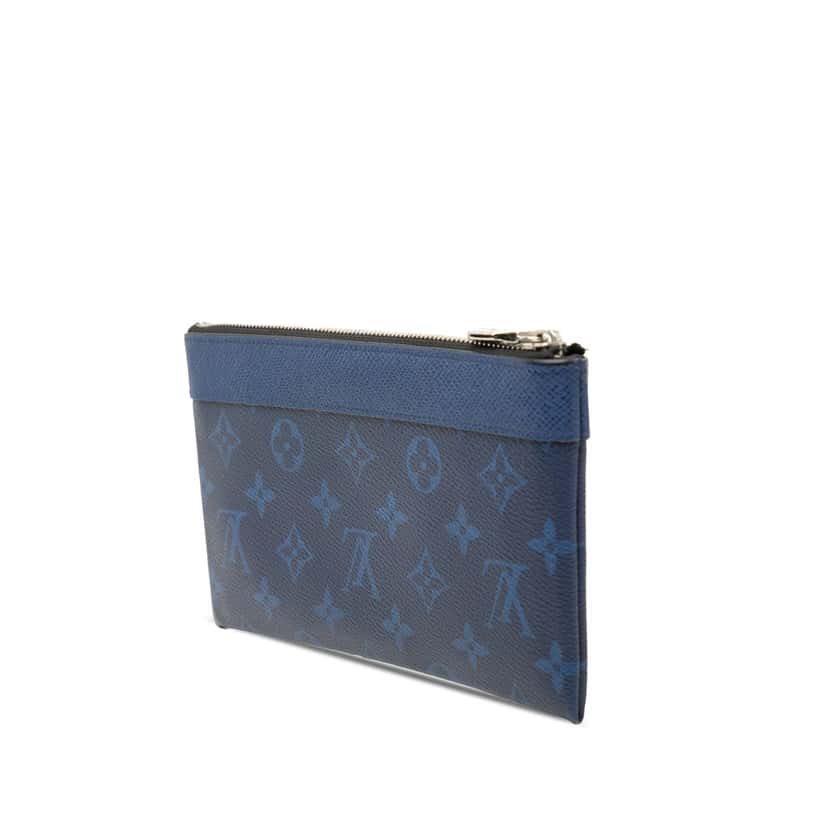 Louis Vuitton Monogram Taigarama Pochette Discovery PM Blue Very good condition - Back View