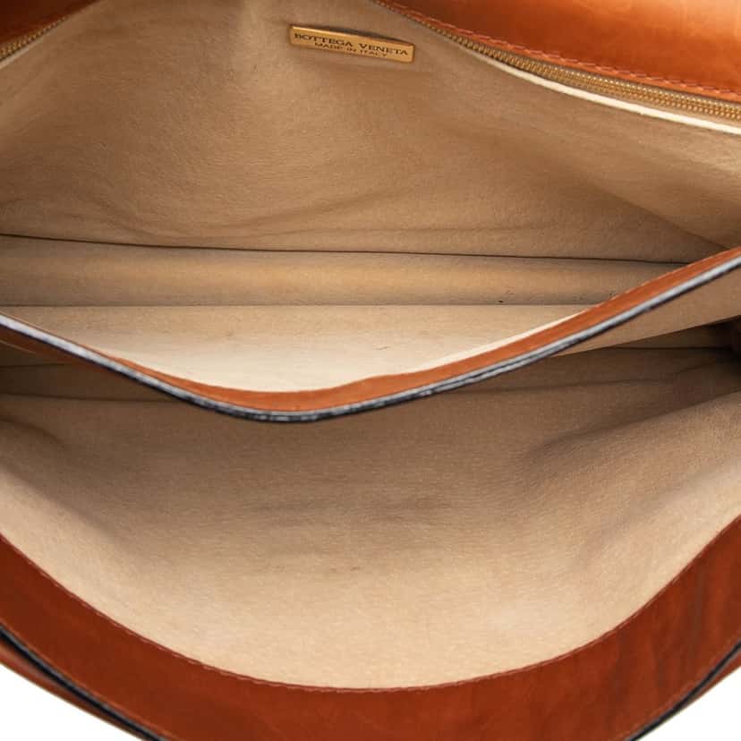 Bottega Veneta Nappa Intrecciato Briefcase Brown Leather Very good condition - Model View