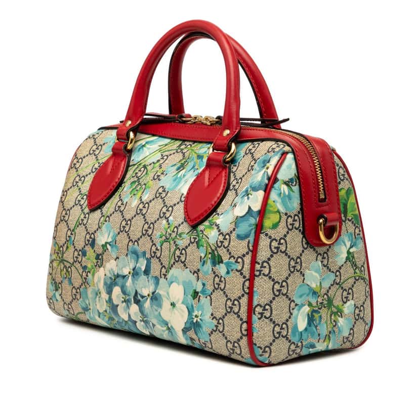 Gucci Small GG Supreme Blooms Satchel Beige Very good condition - Back View