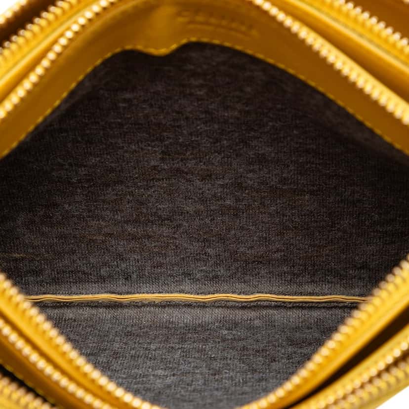 Celine Small Lambskin Trio Crossbody Yellow Leather Very good condition - Model View