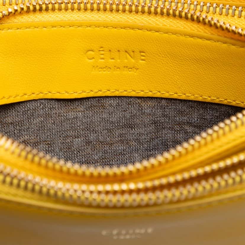 Celine Small Lambskin Trio Crossbody Yellow Leather Very good condition - Box View