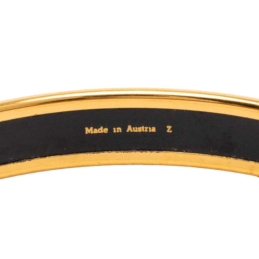 Hermès Narrow Enamel Fruits Cloisonne Bangle 65 Green Very good condition - Box View