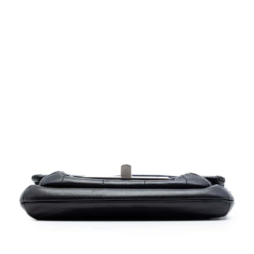 Chanel Calfskin Square Stitched Mademoiselle Shoulder Bag Black Leather Very good condition - Inside View