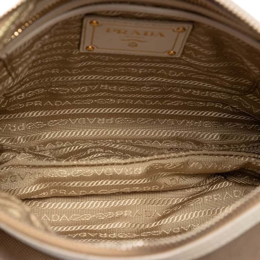 Prada Canvas Canapa Logo Crossbody Brown Very good condition - Model View