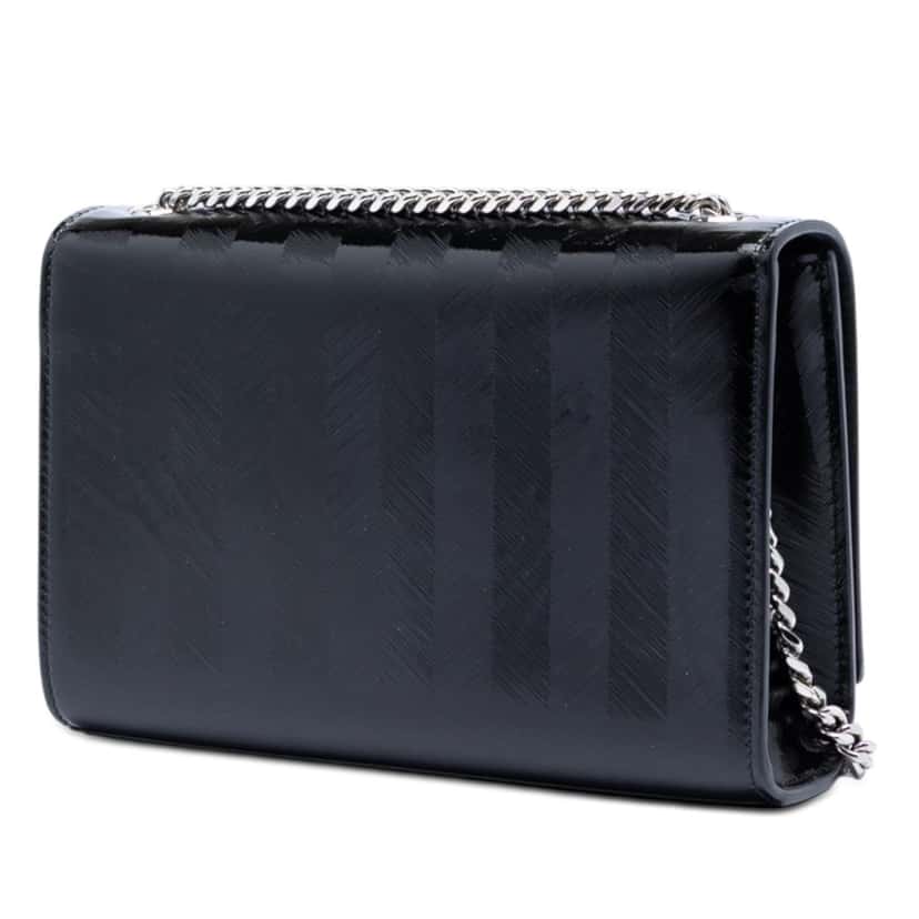 Saint Laurent Medium Chevron Patent Monogram Kate Tassel Crossbody Black Leather Very good condition - Back View