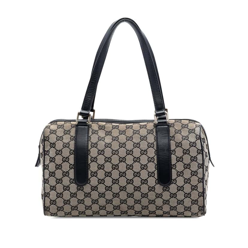 Gucci GG Canvas Boston Bag Beige Very good condition - Front View