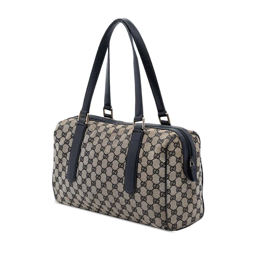 Gucci GG Canvas Boston Bag Beige Very good condition - Back View