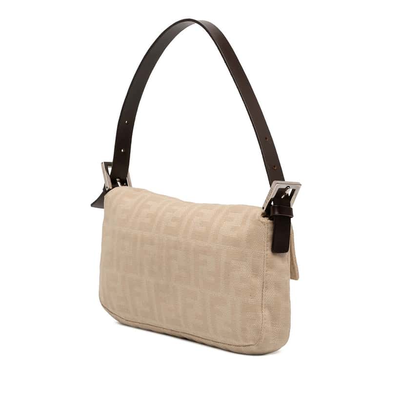 Fendi Zucca Canvas Baguette Beige Very good condition - Back View