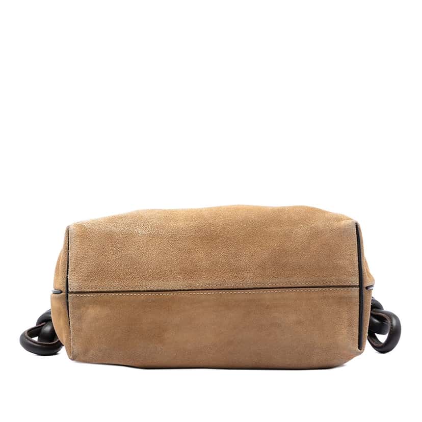 LOEWE Suede Flamenco Knot Crossbody Beige Leather Very good condition - Inside View