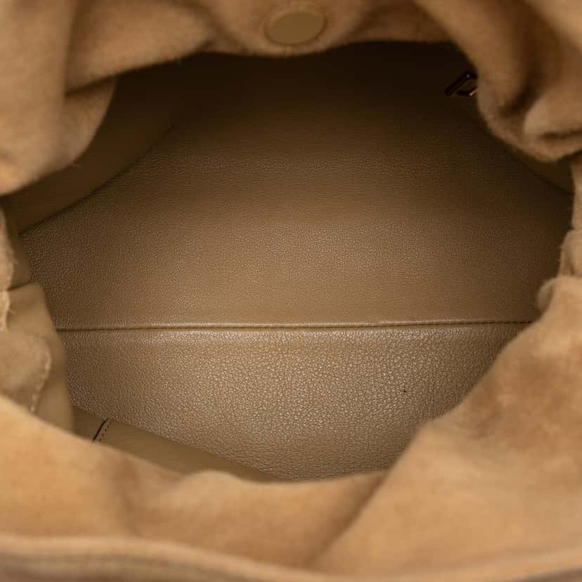 LOEWE Suede Flamenco Knot Crossbody Beige Leather Very good condition - Model View