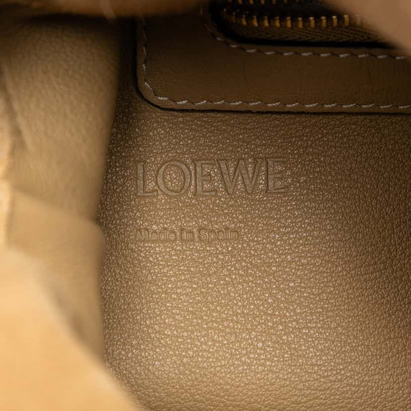 LOEWE Suede Flamenco Knot Crossbody Beige Leather Very good condition - Box View