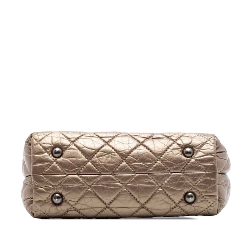 Chanel Quilted Aged Calfskin Reissue 2.55 Tote Brown Leather Very good condition - Inside View