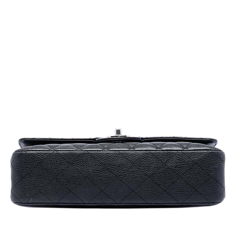 Chanel Medium Classic Caviar Double Flap Black Leather Very good condition - Inside View