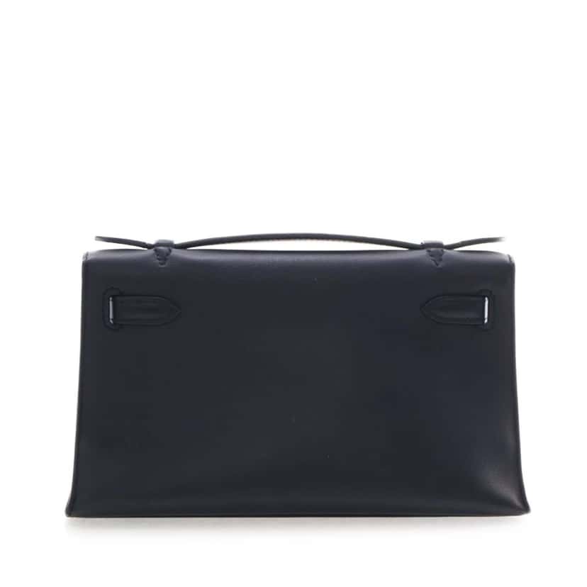 Hermès Swift Kelly Pochette 22 Black Leather Very good condition - Inside View