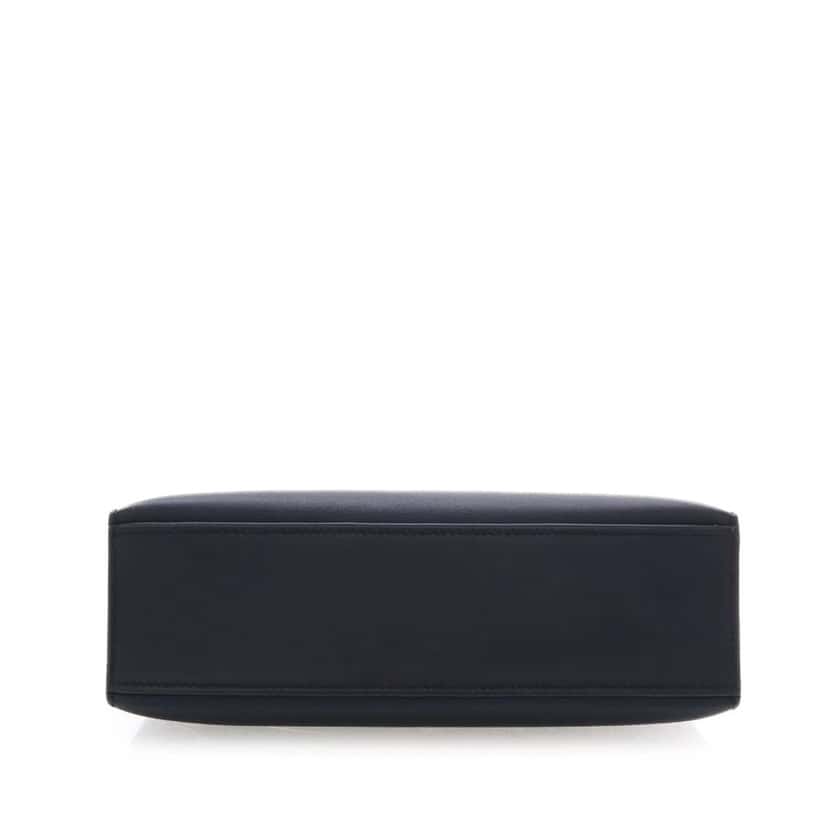 Hermès Swift Kelly Pochette 22 Black Leather Very good condition - Model View