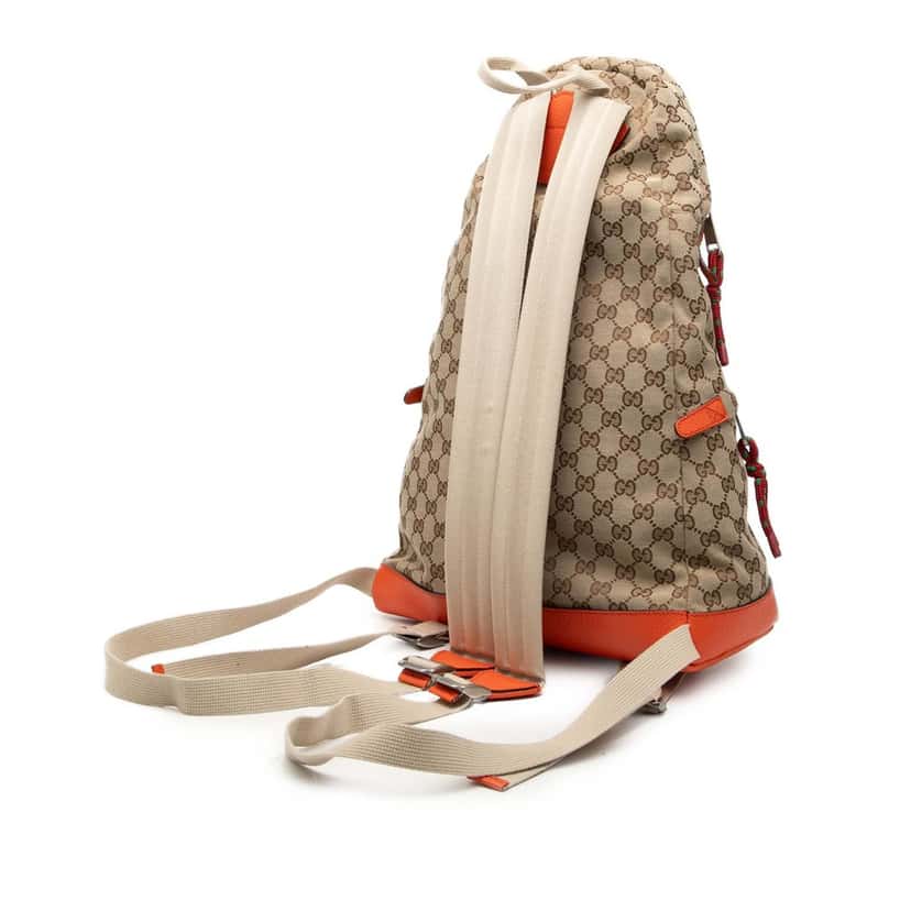 Gucci The North Face Medium GG Canvas Backpack Beige Very good condition - Back View