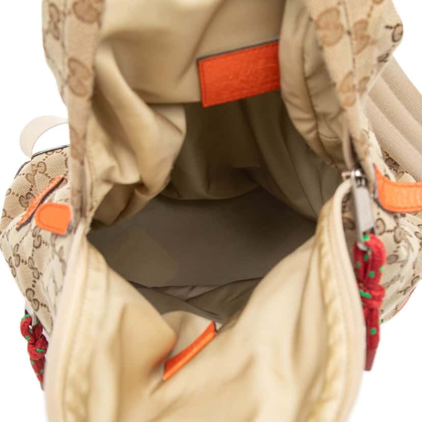 Gucci The North Face Medium GG Canvas Backpack Beige Very good condition - Model View