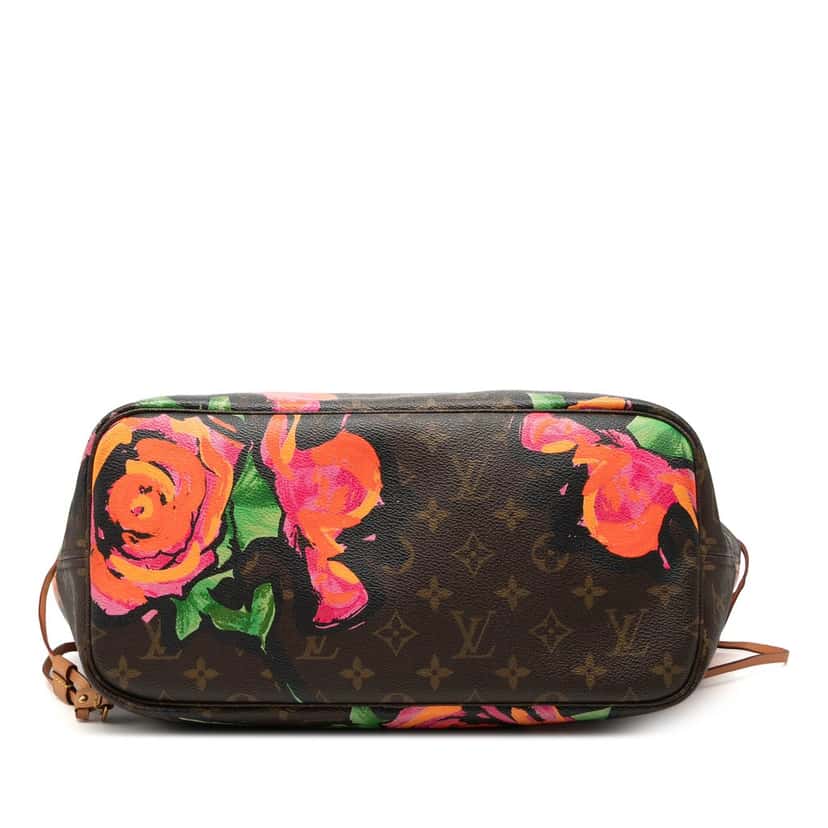 Louis Vuitton Monogram Roses Neverfull MM Brown Very good condition - Inside View