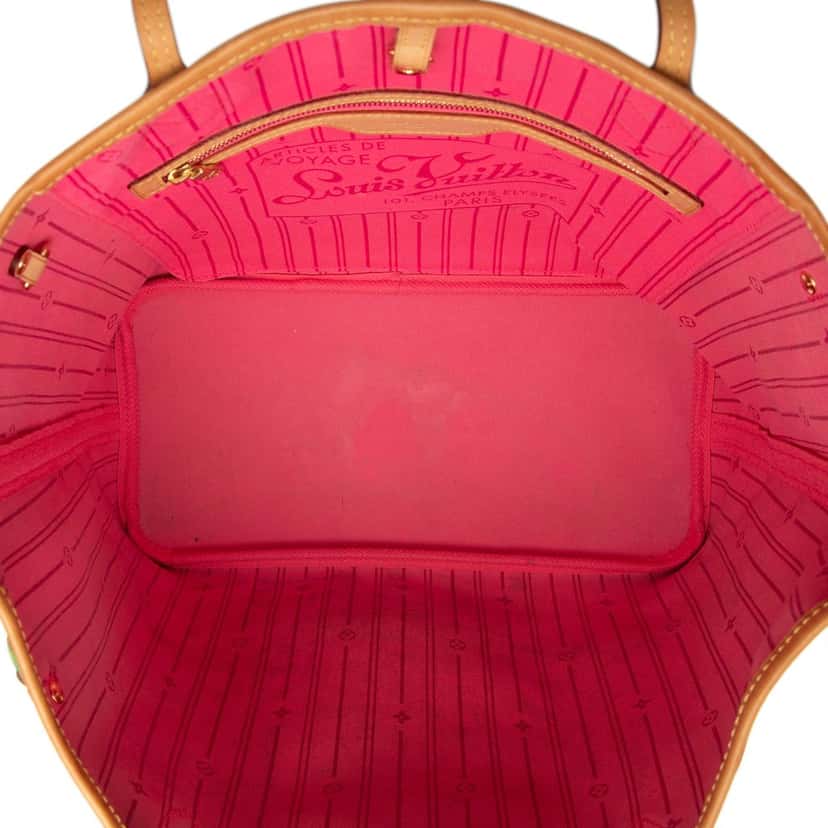 Louis Vuitton Monogram Roses Neverfull MM Brown Very good condition - Model View