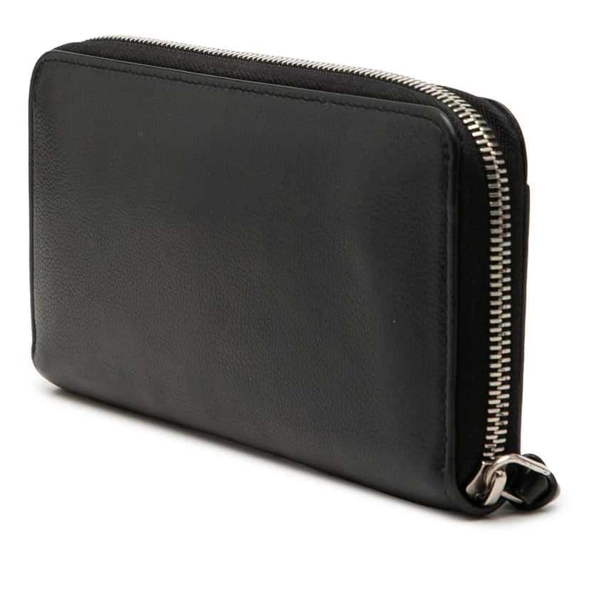 Louis Vuitton Leather Lockme Zippy Wallet Black Leather Very good condition - Back View