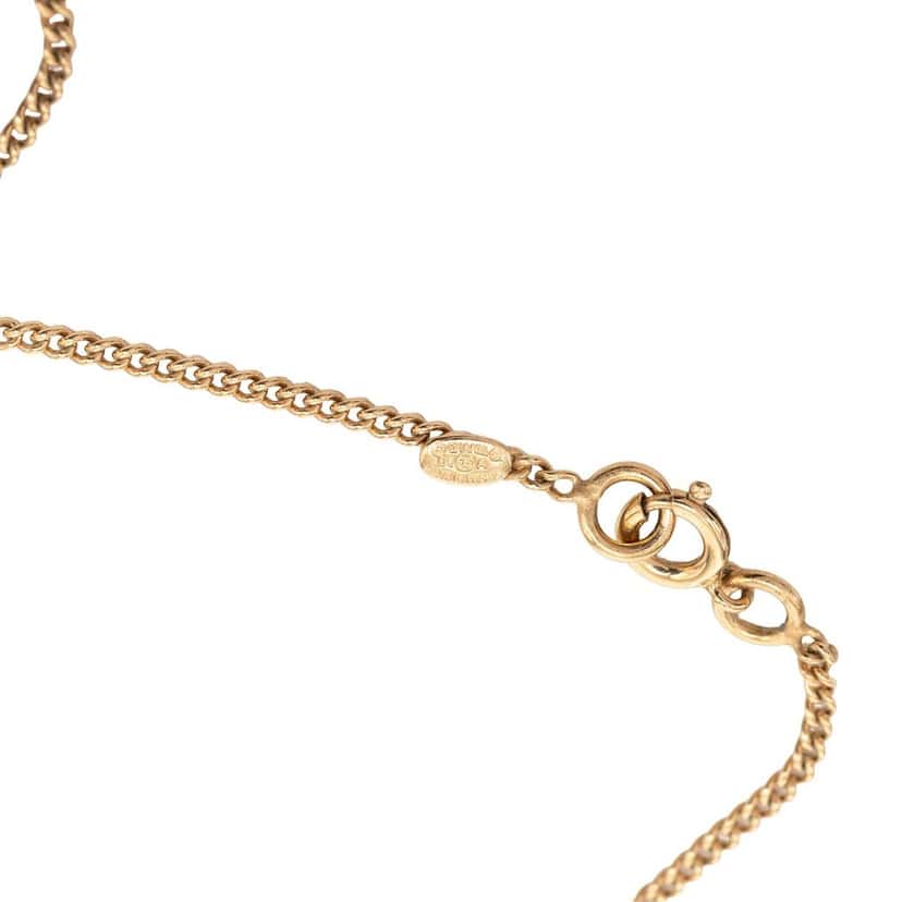 Chanel CC Gold Plated Resin Rabbit Pendant Necklace Gold Metal Very good condition - Model View