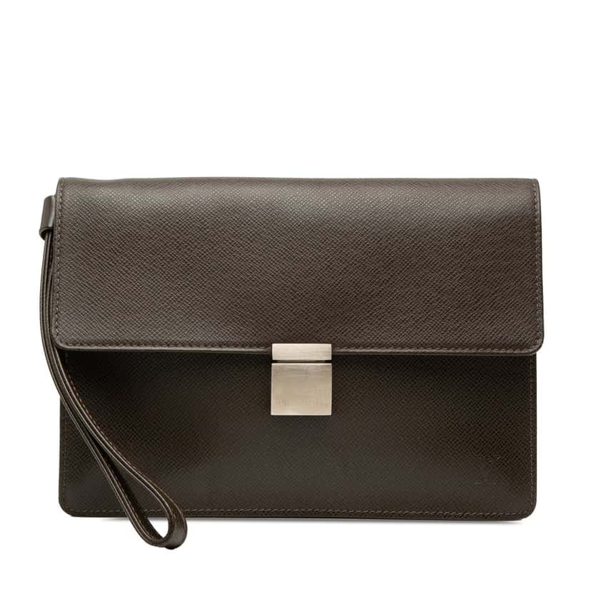 Louis Vuitton Taiga Selenga Brown Leather Very good condition - Front View