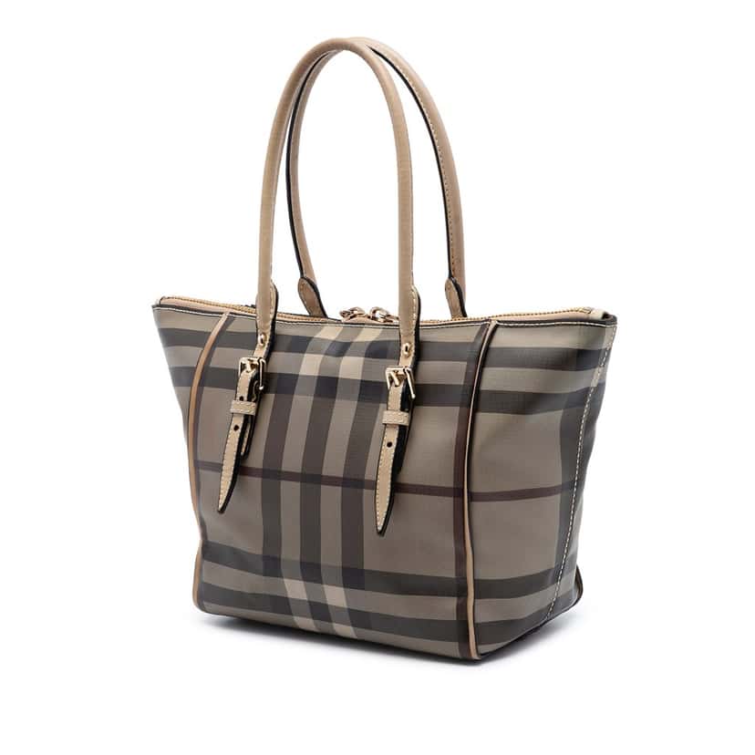 Burberry Small Smoke Check Coated Canvas Salisbury Tote Other Very good condition - Back View