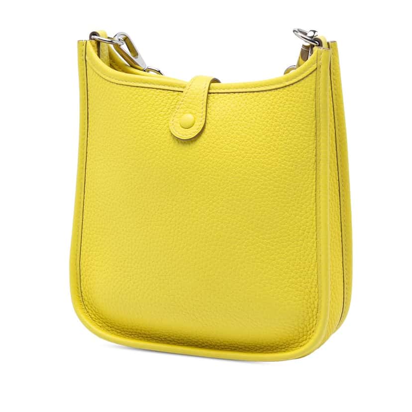 Hermès Clemence Evelyne I TPM Yellow Leather Very good condition - Back View