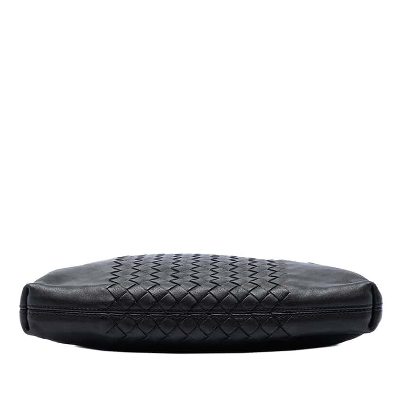Bottega Veneta Intrecciato Trimmed Nappa Crossbody Black Leather Very good condition - Inside View
