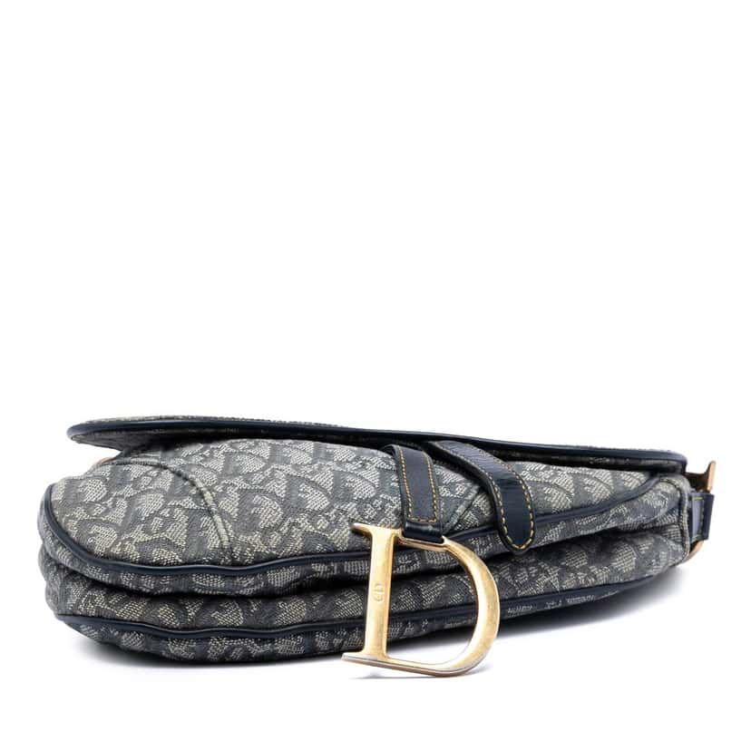Dior Diorissimo Canvas Saddle Bag Blue Very good condition - Inside View
