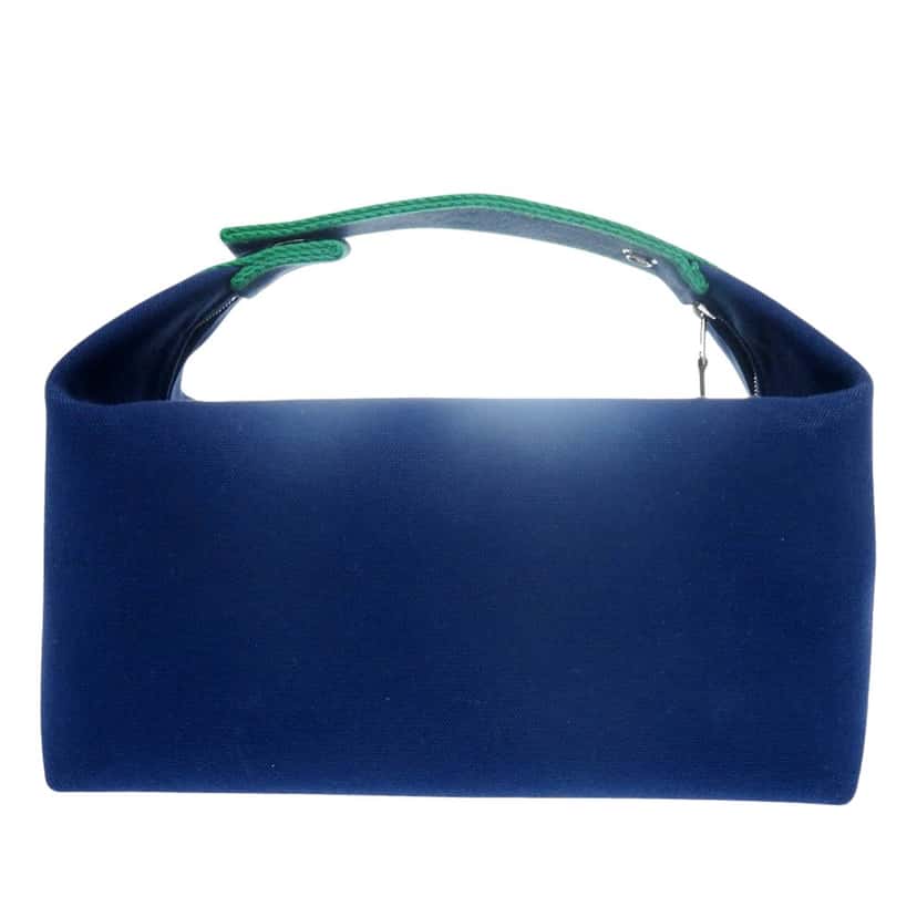 Hermès Large Toile Bride A Brac Case Blue Very good condition - Back View