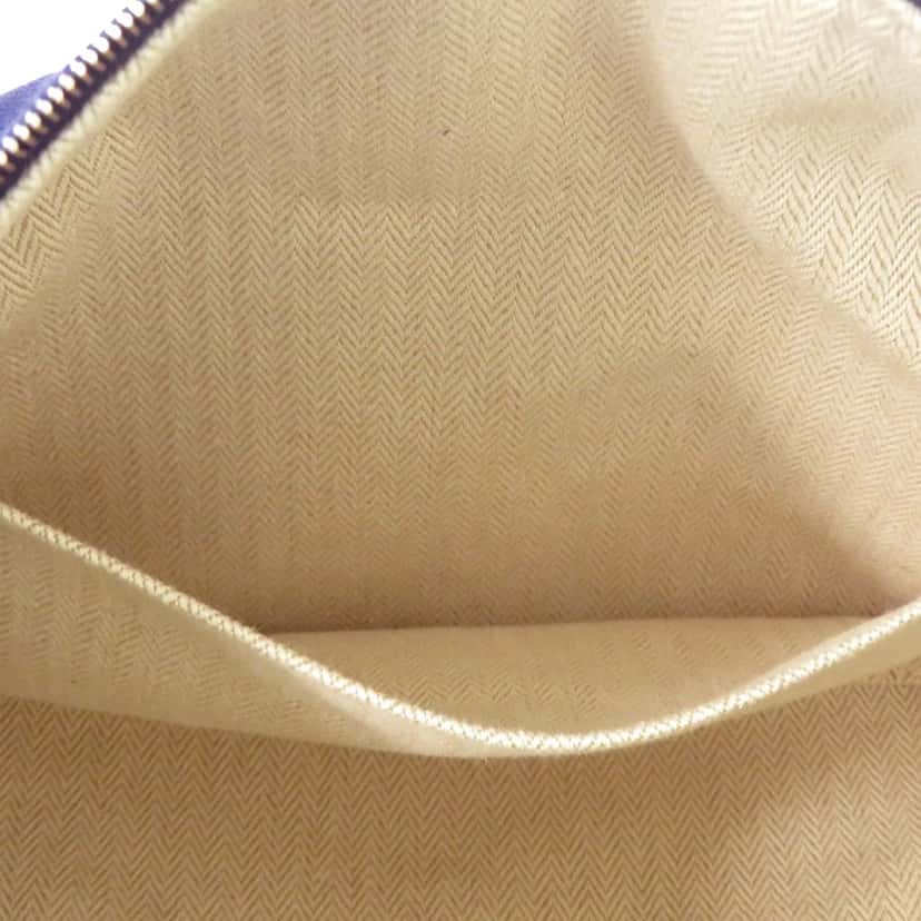 Hermès Large Toile Bride A Brac Case Blue Very good condition - Box View