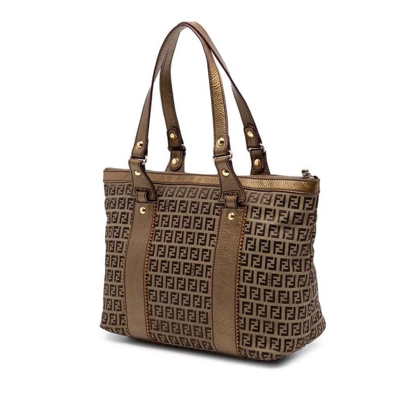 Fendi Zucchino Canvas Tote Beige Very good condition - Back View