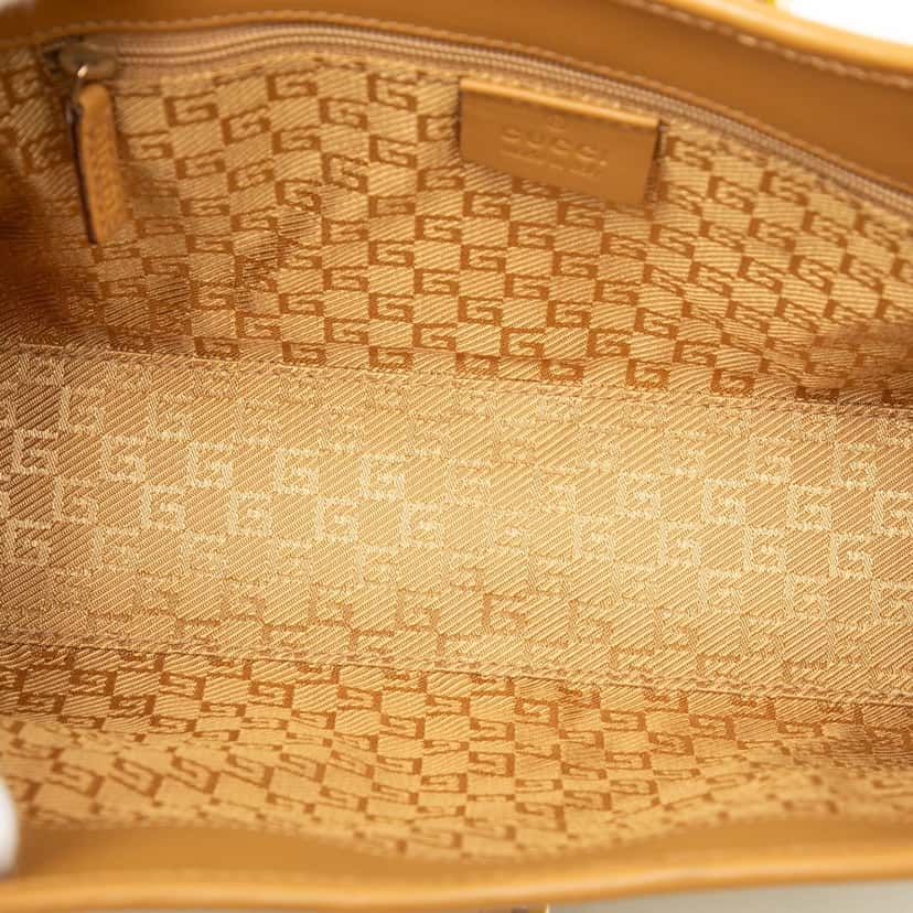 Gucci Suede Jackie Bardot Handbag Yellow Leather Very good condition - Model View