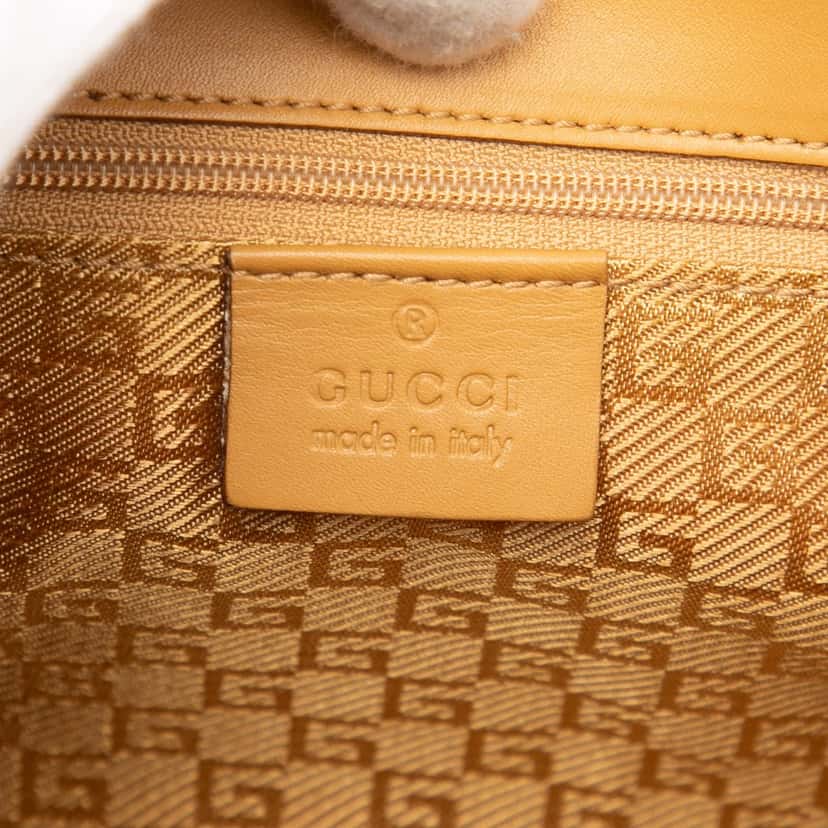 Gucci Suede Jackie Bardot Handbag Yellow Leather Very good condition - Box View