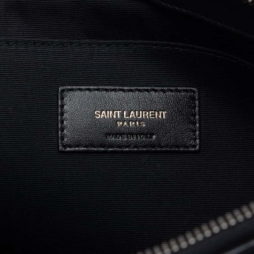 Saint Laurent Canvas Rive Gauche Clutch Black Very good condition - Box View