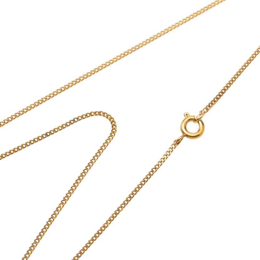 Chanel CC Gold Plated Strass Pendant Necklace Gold Metal Very good condition - Box View