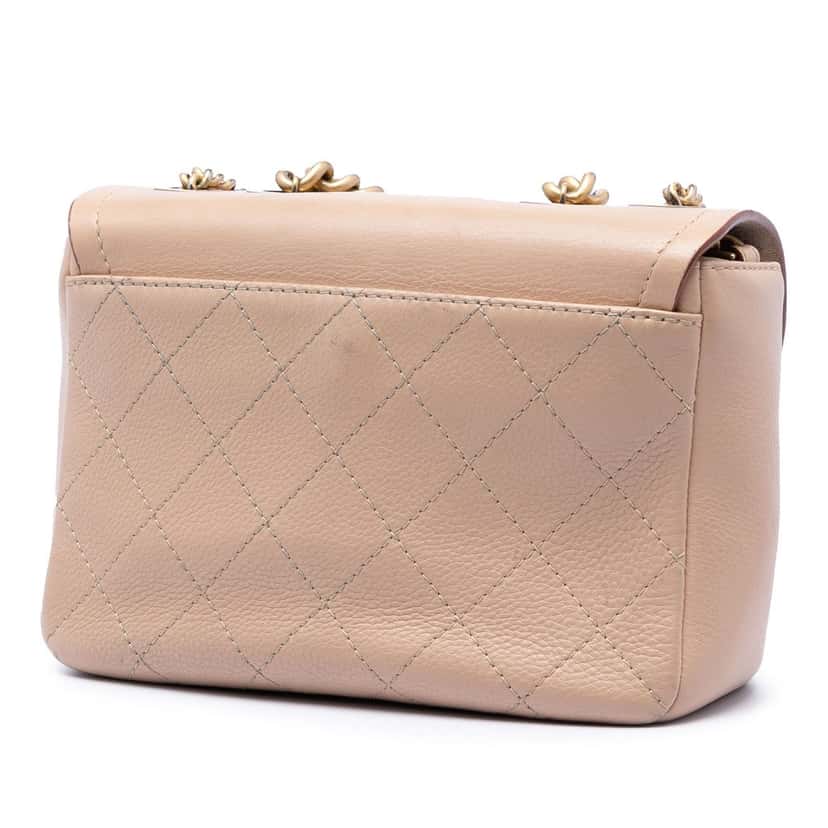 Chanel Paris-Greece Calfskin Archi Chic Flap Beige Leather Very good condition - Back View
