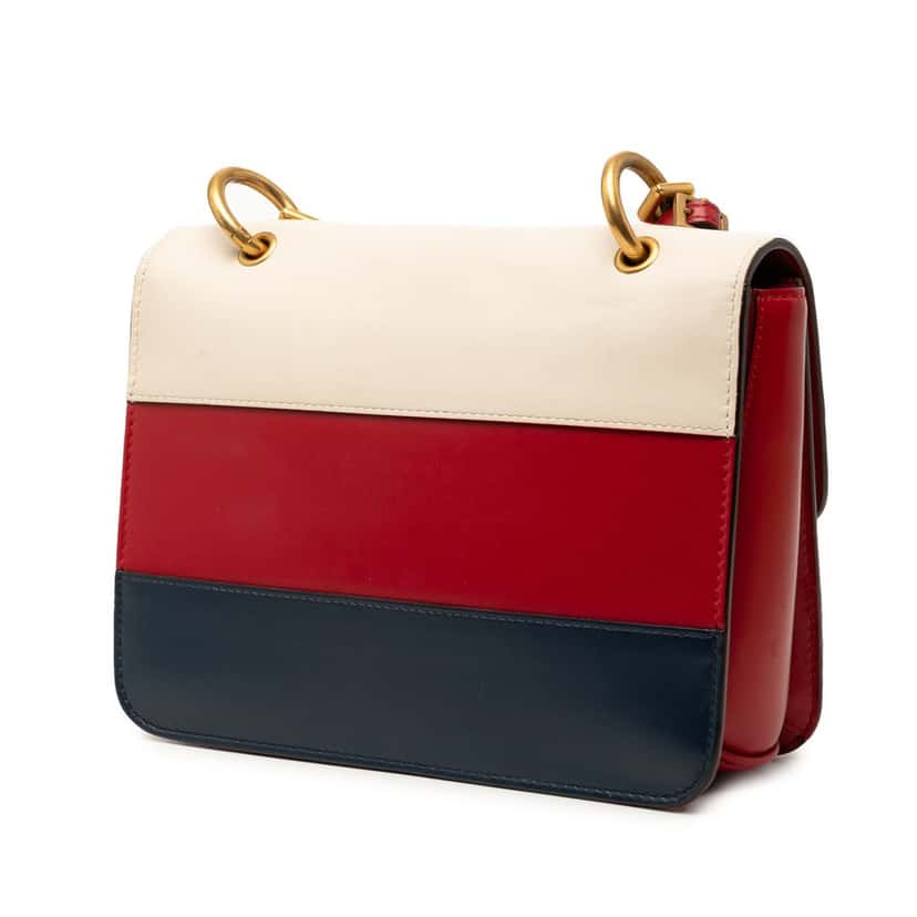 Gucci Medium Calfskin Queen Margaret Flap Shoulder Bag Red Leather Very good condition - Back View