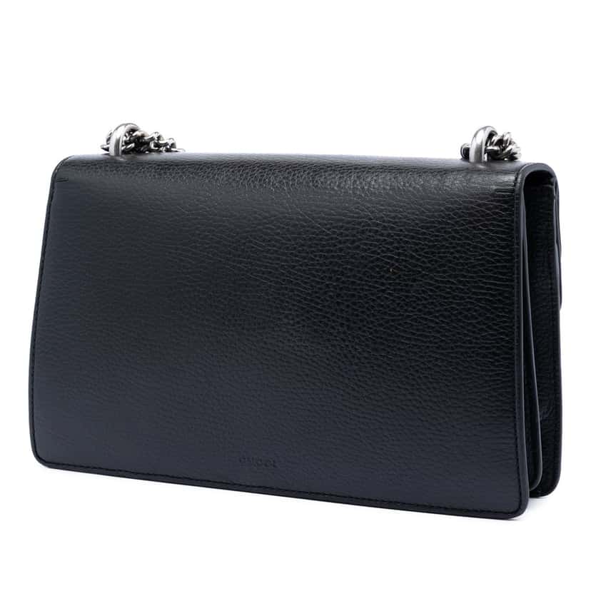 Gucci Medium Calfskin Dionysus Shoulder Bag Black Leather Very good condition - Back View