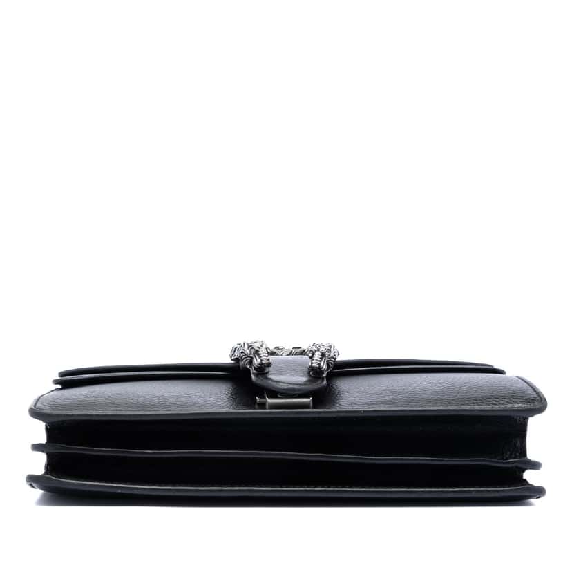 Gucci Medium Calfskin Dionysus Shoulder Bag Black Leather Very good condition - Inside View