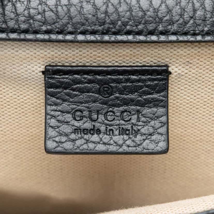 Gucci Medium Calfskin Dionysus Shoulder Bag Black Leather Very good condition - Box View