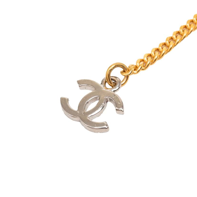Chanel CC Brass Gold Plated Chain Belt Gold Metal Very good condition - Back View