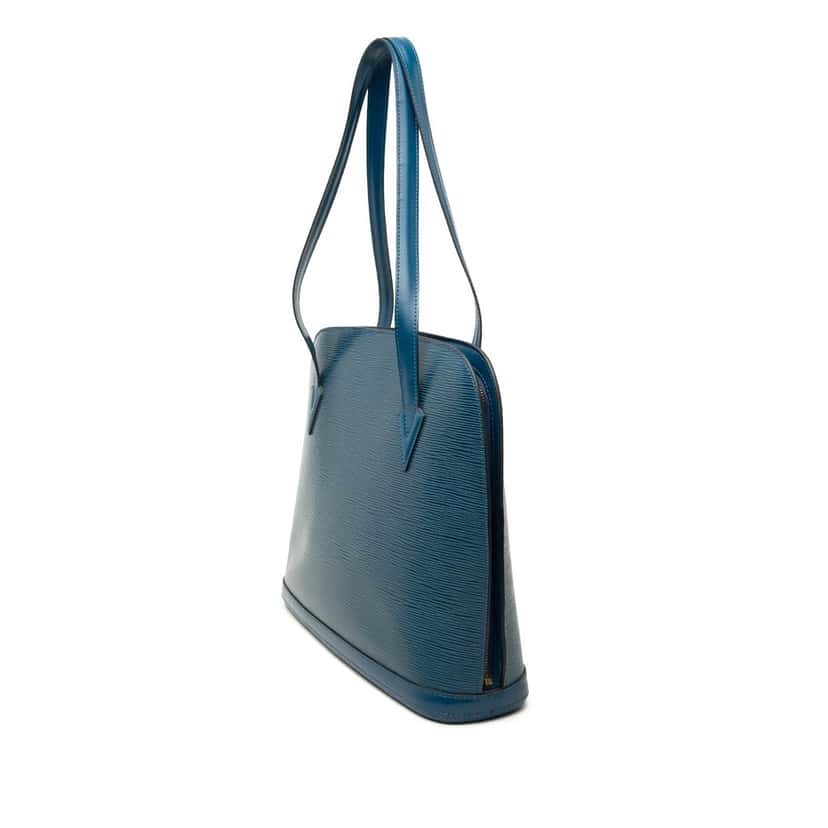 Louis Vuitton Epi Lussac Blue Leather Good condition - Back View