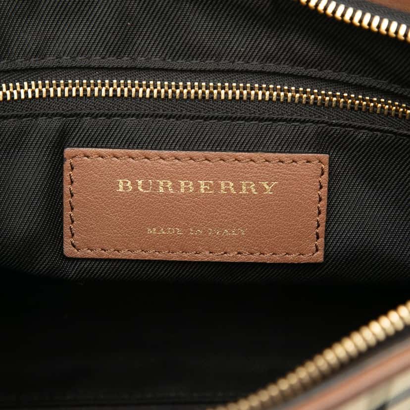 Burberry Haymarket Check Canvas Chichester Crossbody Beige Very good condition - Box View