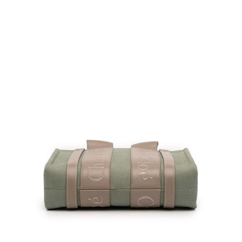 Chloé Small Canvas Woody Tote Green Very good condition - Inside View