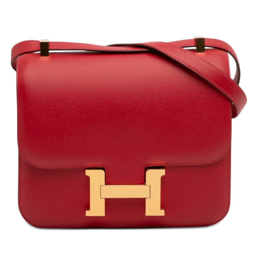 Hermès Epsom Constance 24 Red Leather Very good condition - Front View